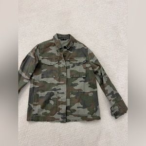 TOPSHOP Green Camo Utility Jacket Coat